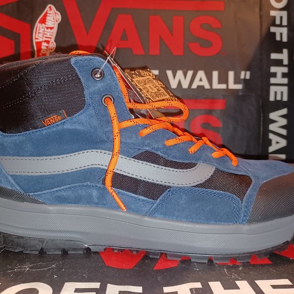 VANS Men\'s 8.5/Women\'s 10 UltraRange Exo Hi MTE-1 Dress Blues Black/Orange main image 8